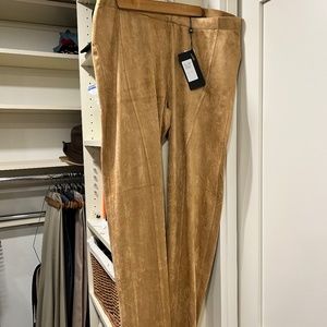 Camel Suede Like Leggings